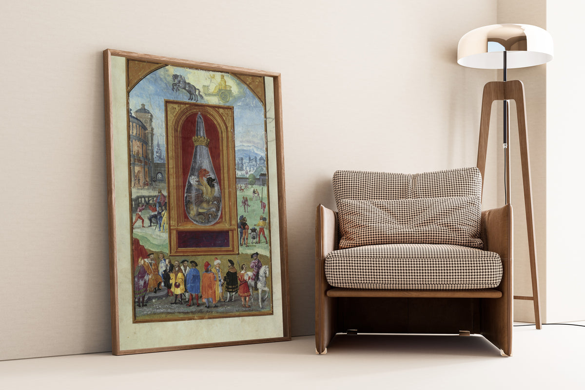 Splendor Solis — Sol and His Children | Illuminated Manuscript Print