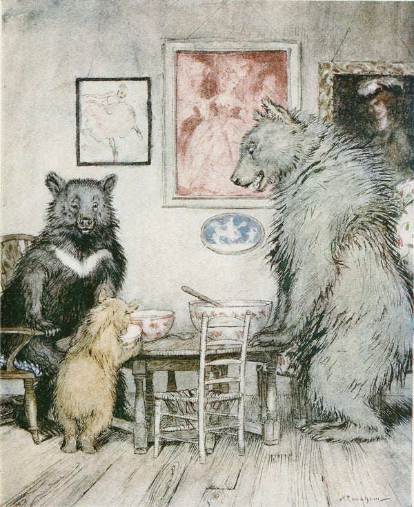 Arthur Rackham — Somebody Has Been at My Porridge, and Has Eaten It All Up! | Fairy Tale Illustration Print