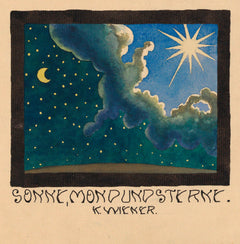 Karl Wiener — Sonne, Mond und Sterne (Sun, Moon and Stars) | Modernist Landscape Print