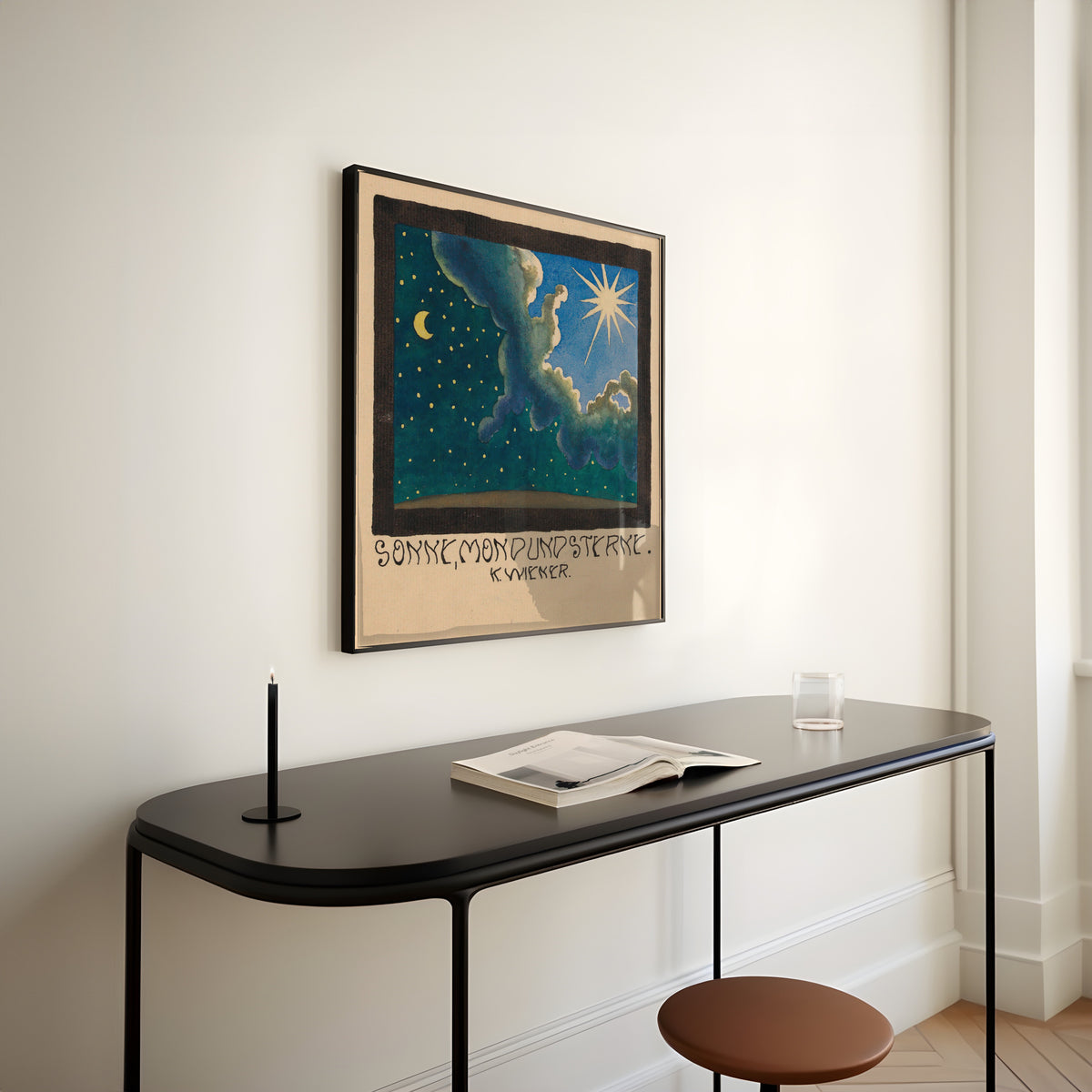 Karl Wiener — Sonne, Mond und Sterne (Sun, Moon and Stars) | Modernist Landscape Print