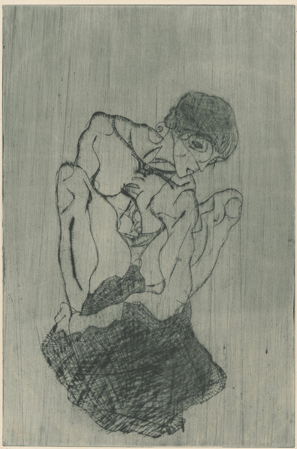 Egon Schiele — Sorrow (Kümmernis) | Expressionist Fine Art Print