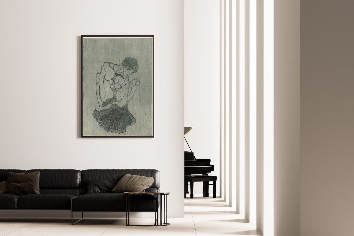 Egon Schiele — Sorrow (Kümmernis) | Expressionist Fine Art Print