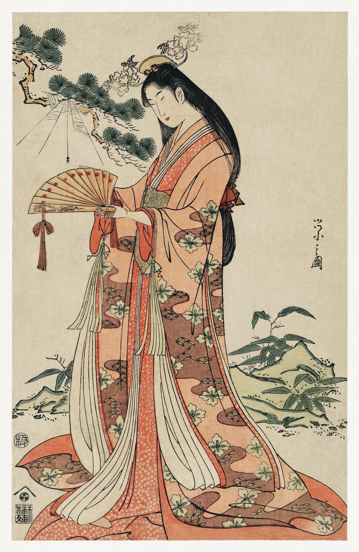 Hosoda Eishi — Sotoori Hime | Japanese Woodblock Print (Ukiyo-e)
