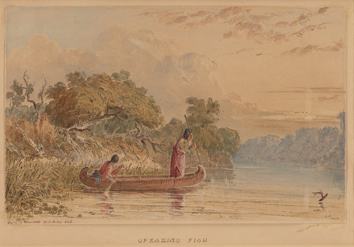 Seth Eastman — Spearing Fish | Western Art Print
