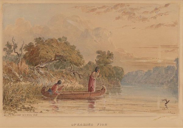Seth Eastman — Spearing Fish | Western Art Print