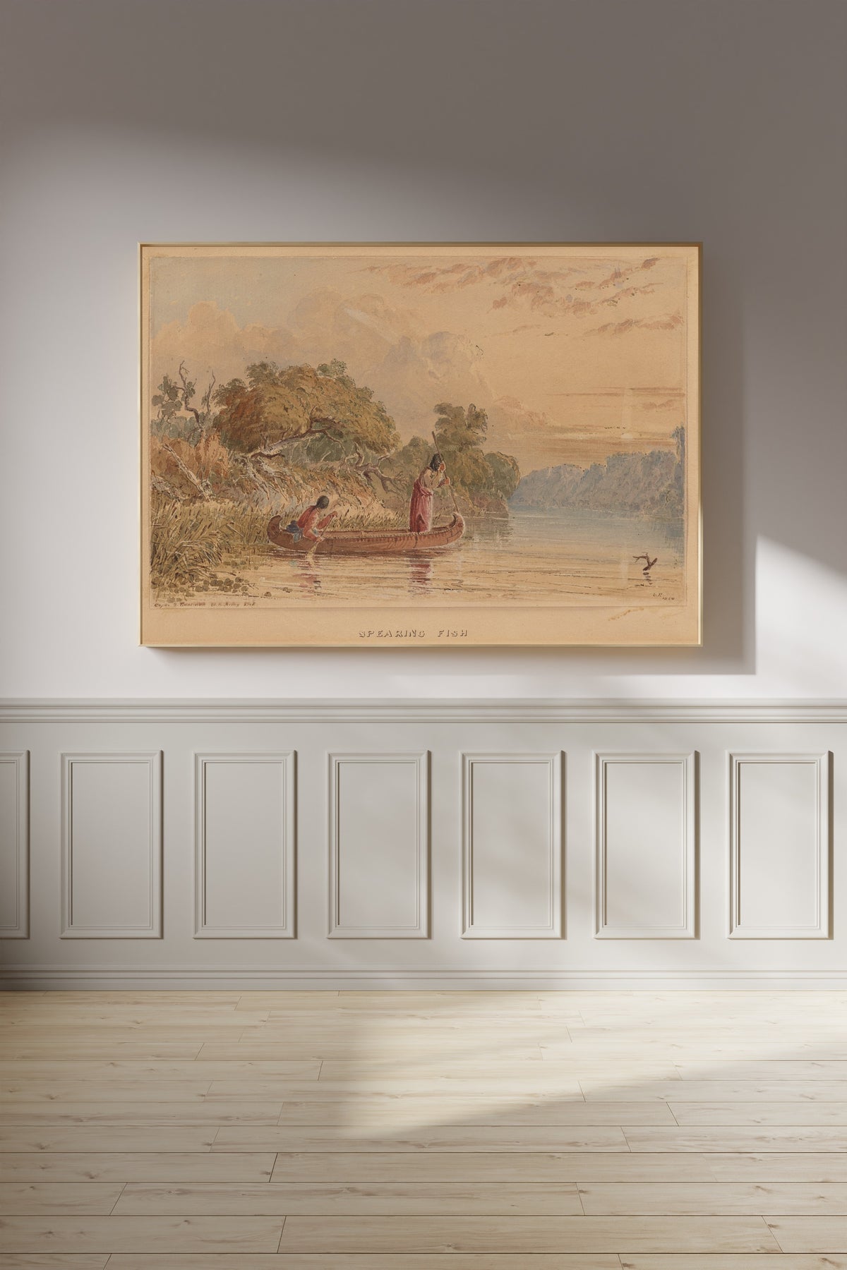 Seth Eastman — Spearing Fish | Western Art Print