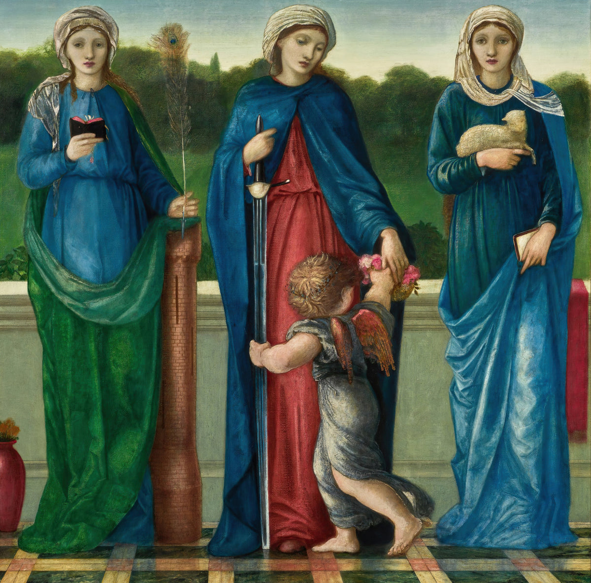 Edward Burne-Jones — St Barbara, St Dorothy and St Agnes | Pre-Raphaelite Art Print