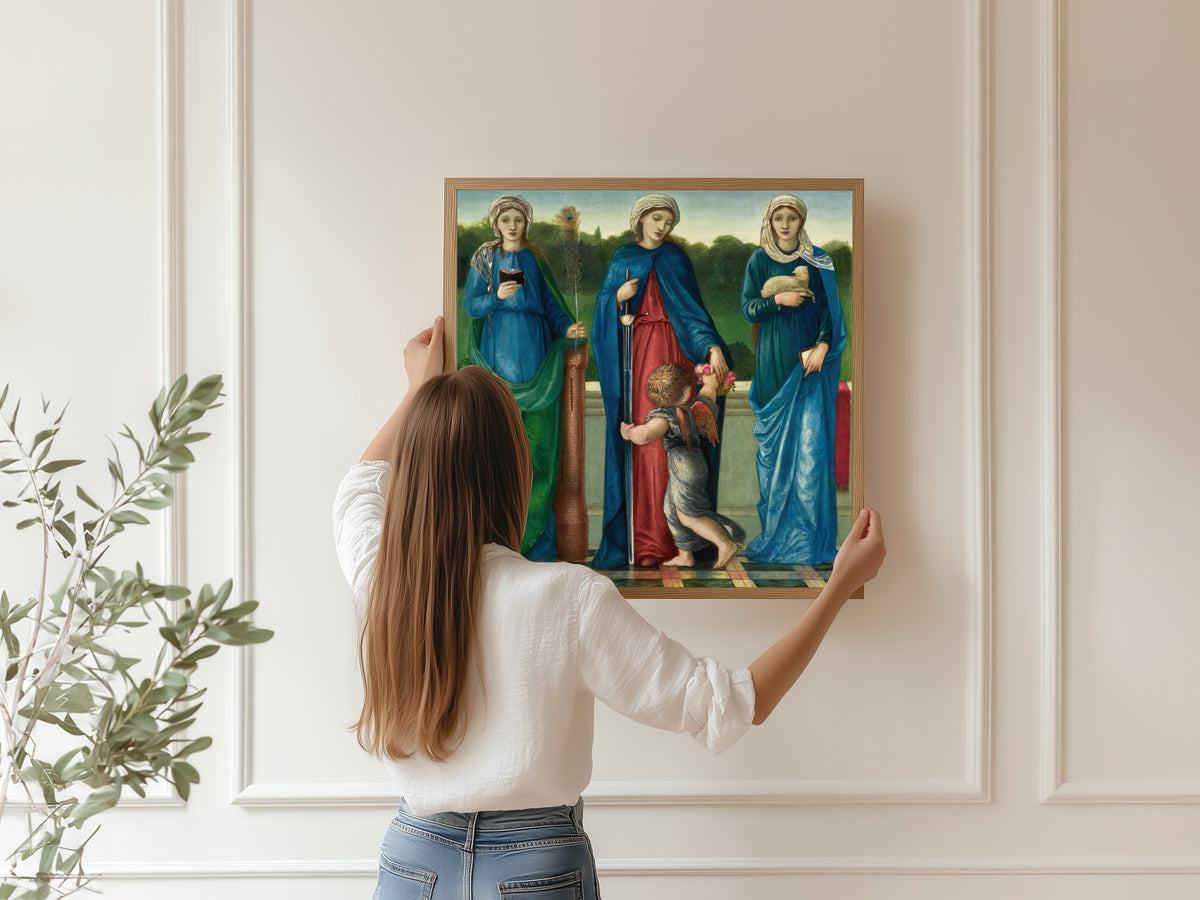 Edward Burne-Jones — St Barbara, St Dorothy and St Agnes | Pre-Raphaelite Art Print