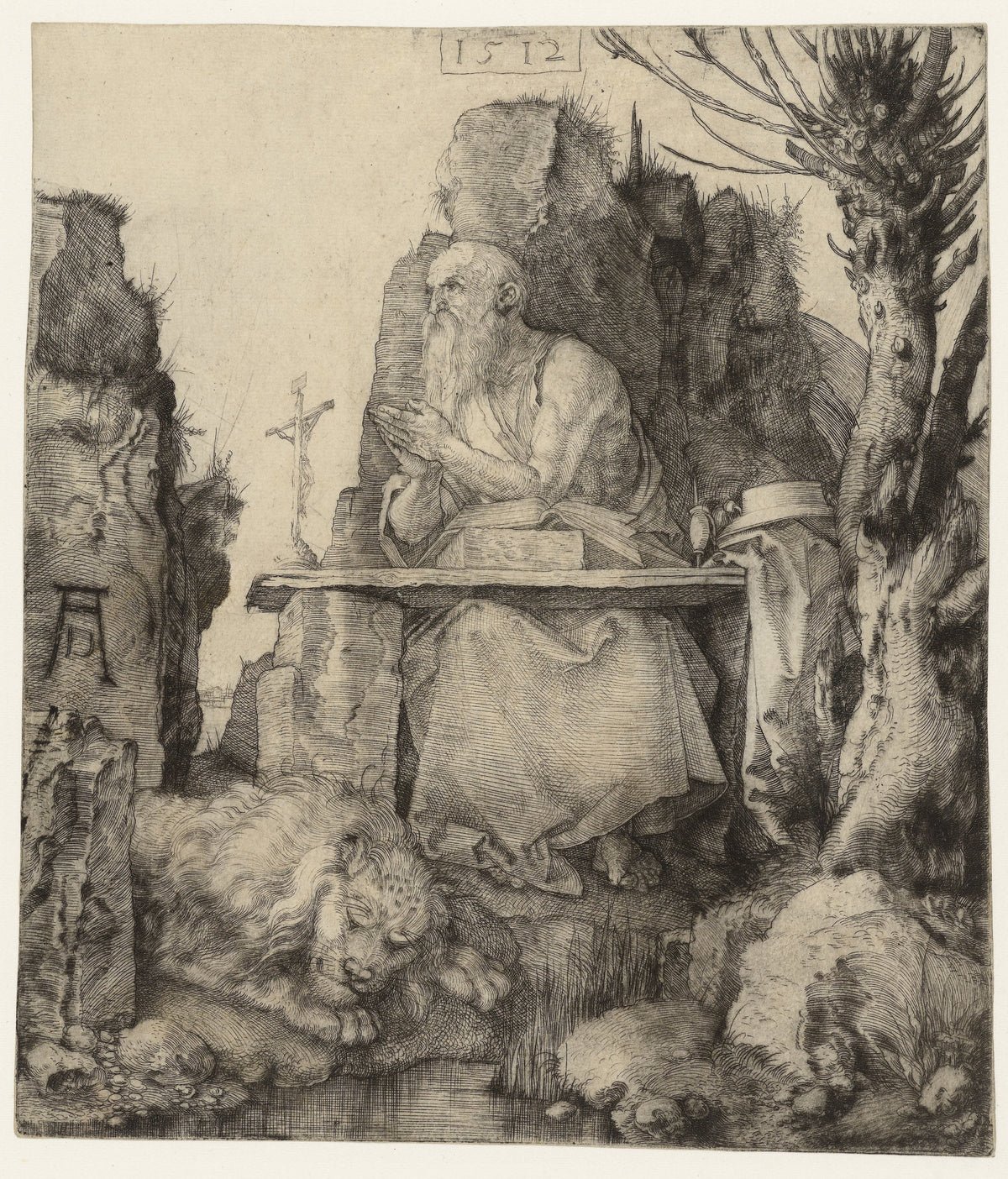 Albrecht Dürer — St Jerome in the Wilderness | Drypoint Print