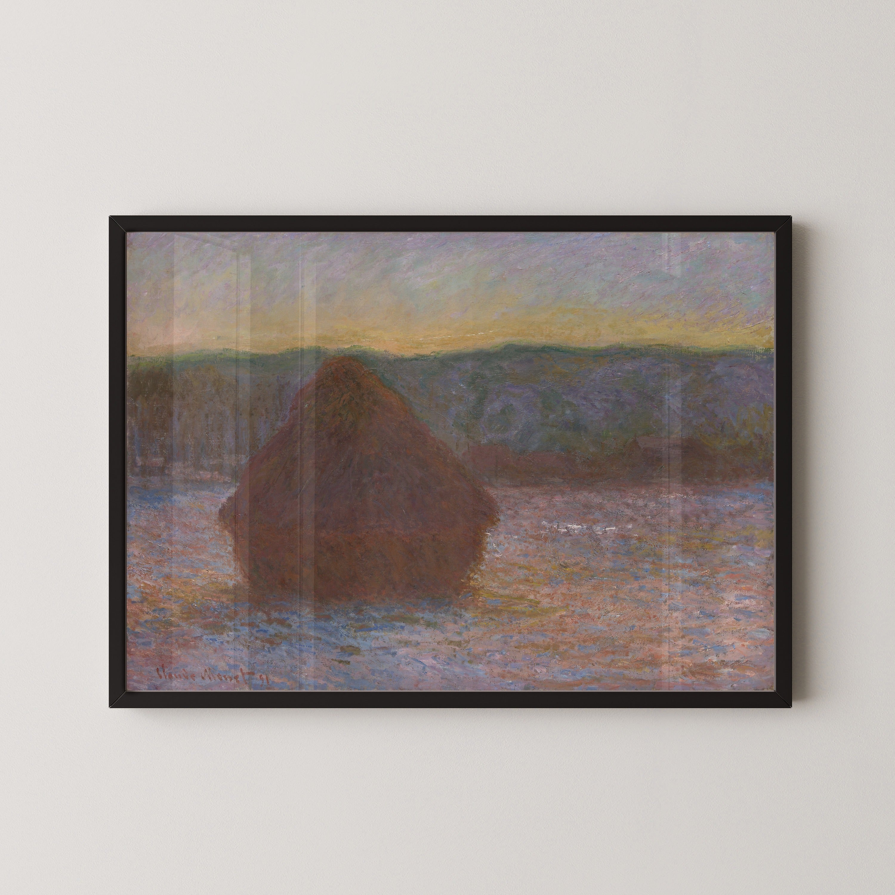 Claude Monet — Stack of Wheat (Thaw, Sunset) | Fine Art Print