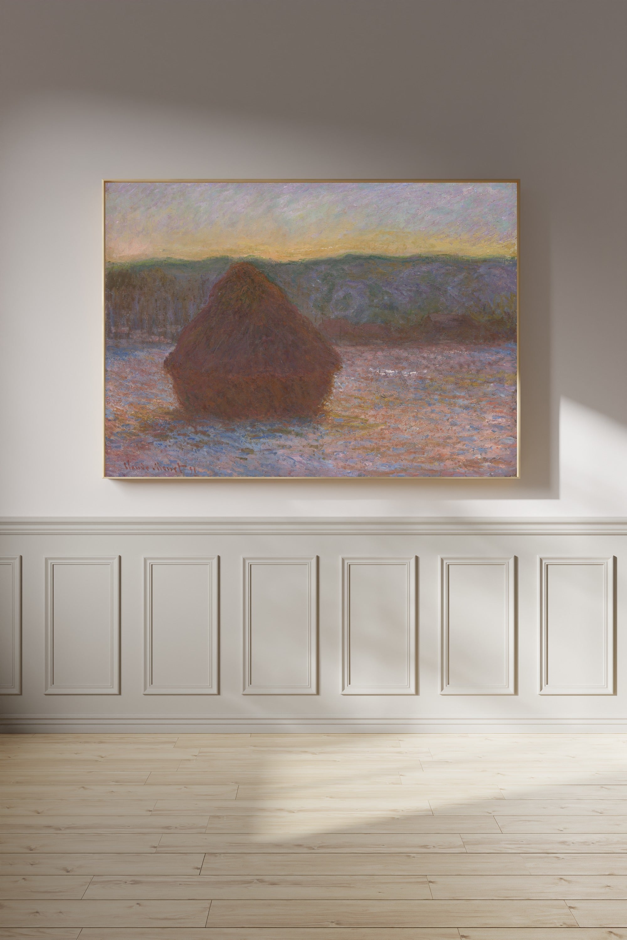 Claude Monet — Stack of Wheat (Thaw, Sunset) | Fine Art Print