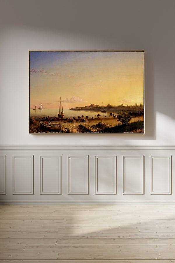 Fitz Henry Lane — Stage Fort across Gloucester Harbor | Fine Art Print