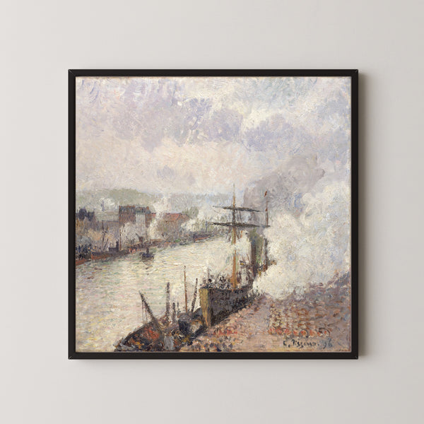 Camille Pissarro — Steamboats in the Port of Rouen | Fine Art Print