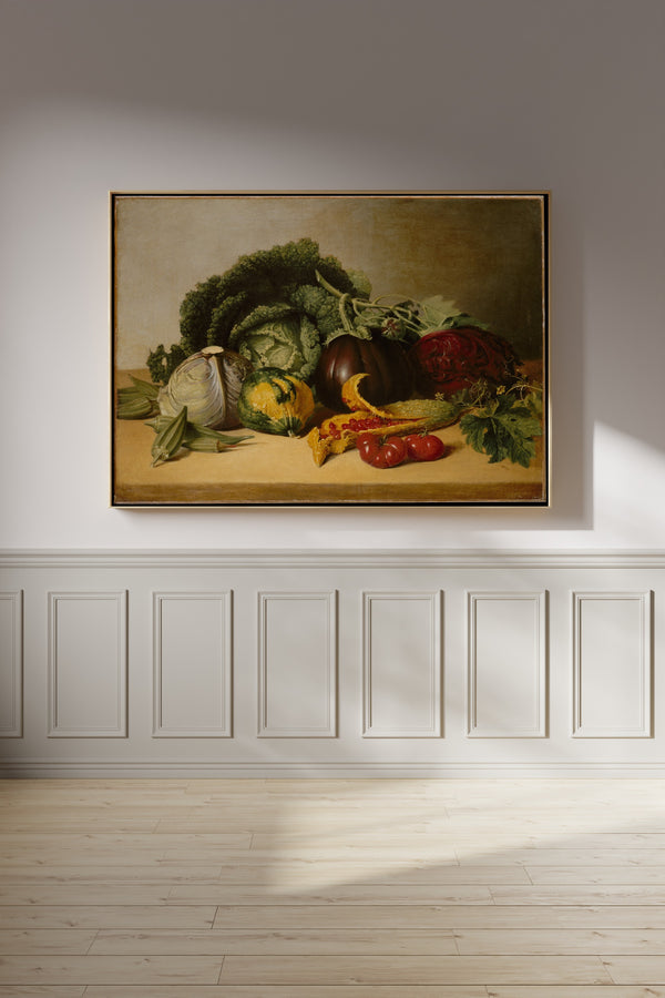 James Peale — Still Life: Balsam Apple and Vegetables | Fine Art Print