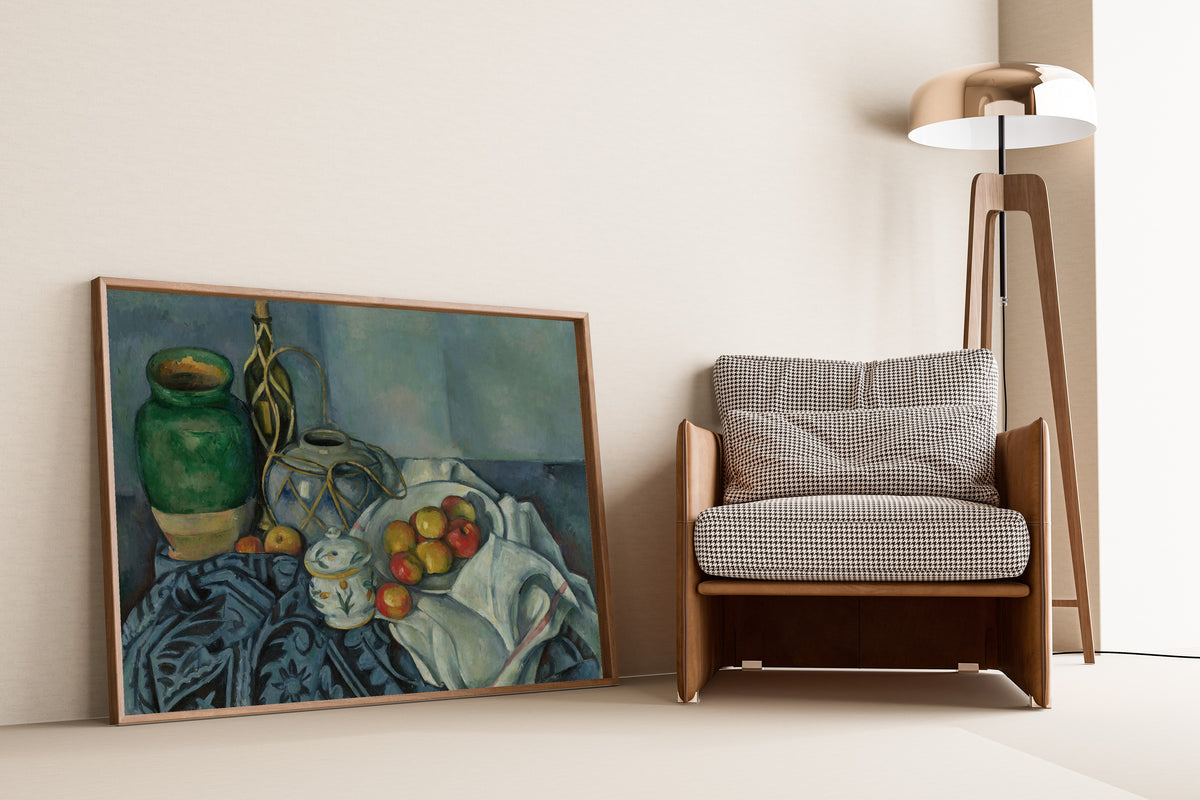 Paul Cezanne — Still Life with Apples (Green Jar and Ginger Pot) | Fine Art Print