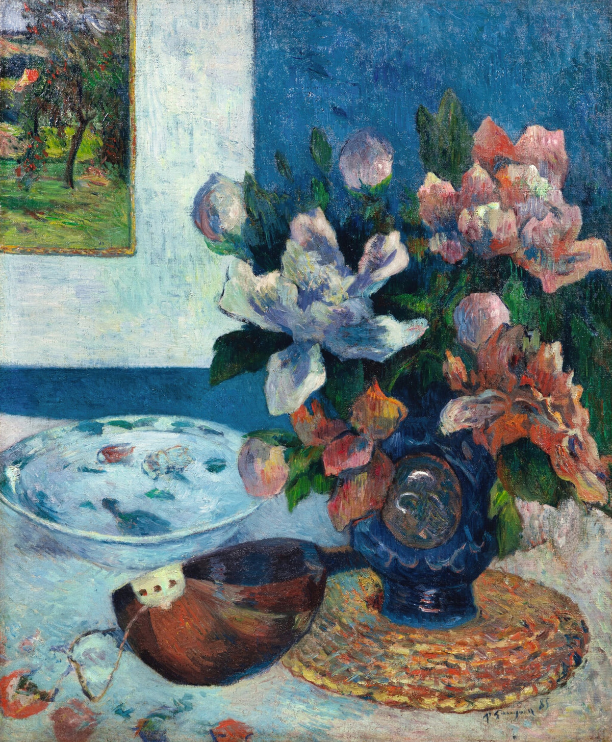 Paul Gauguin — Still Life with Chinese Peonies and Mandolin | Fine Art Print