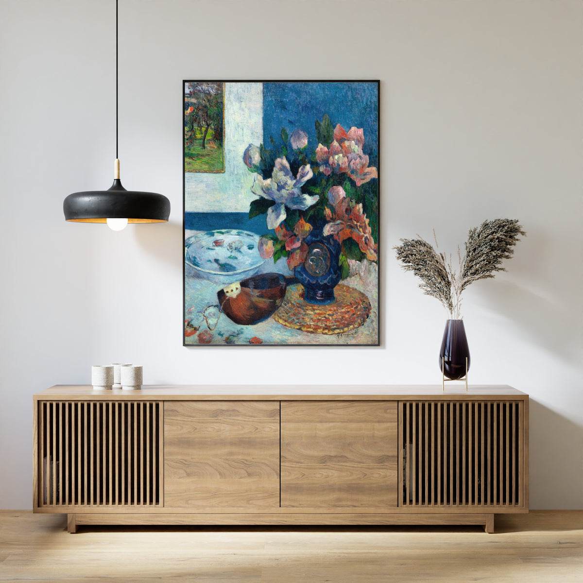 Paul Gauguin — Still Life with Chinese Peonies and Mandolin | Fine Art Print