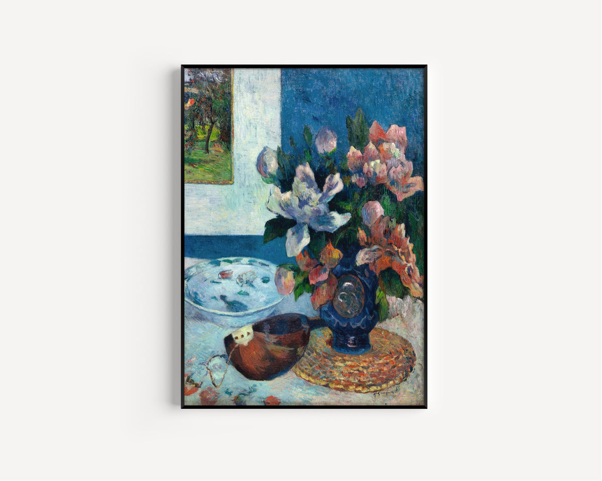 Paul Gauguin — Still Life with Chinese Peonies and Mandolin | Fine Art Print
