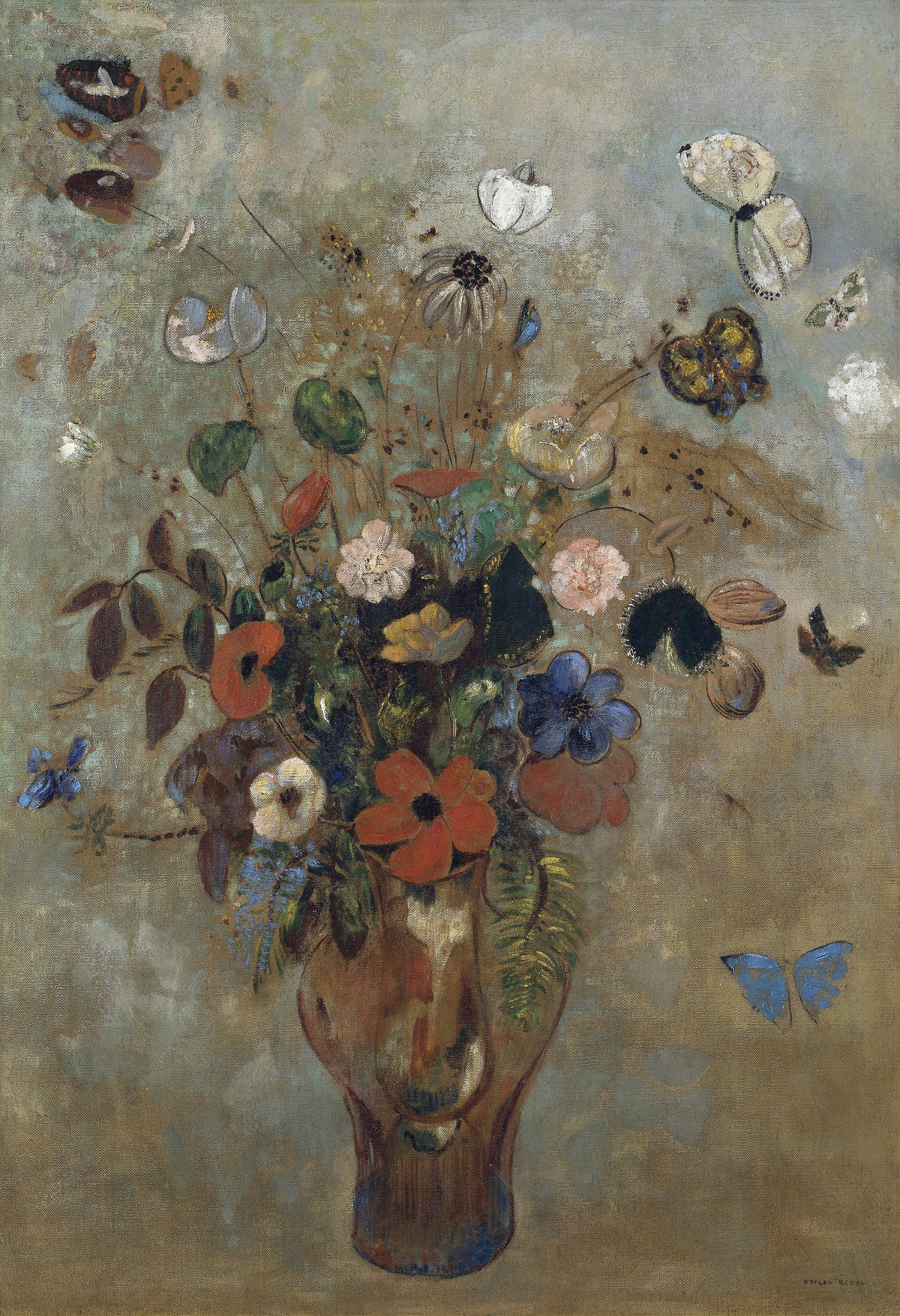Odilon Redon — Still Life with Flowers | Symbolist Art Print