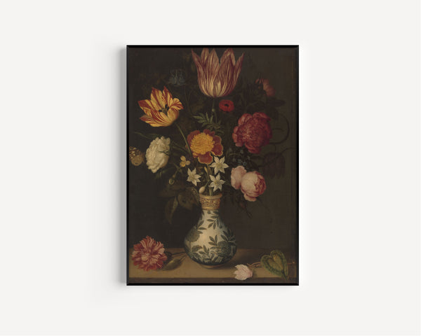 Ambrosius Bosschaert — Still Life with Flowers in a Wan-li Vase | Fine Art Print