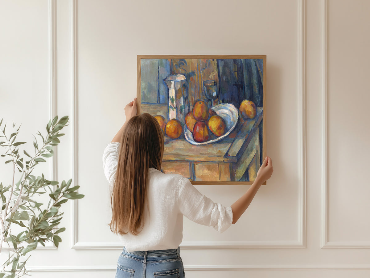 Paul Cezanne — Still Life with Milk Jug and Fruit | Fine Art Print