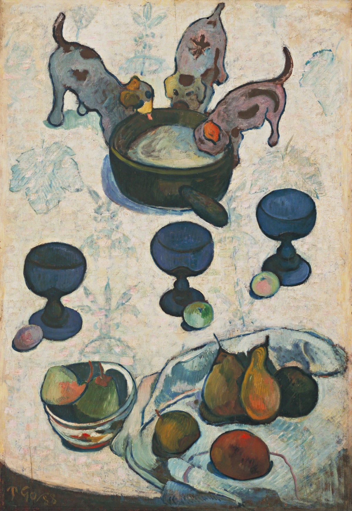 Paul Gauguin — Still Life with Three Puppies | Fine Art Print