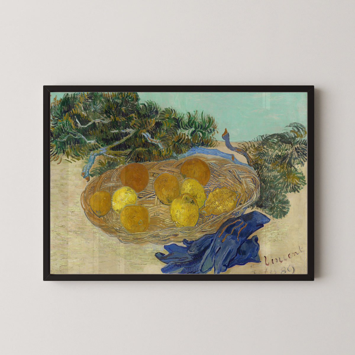 Vincent van Gogh — Still Life of Oranges and Lemons with Blue Gloves | Fine Art Print