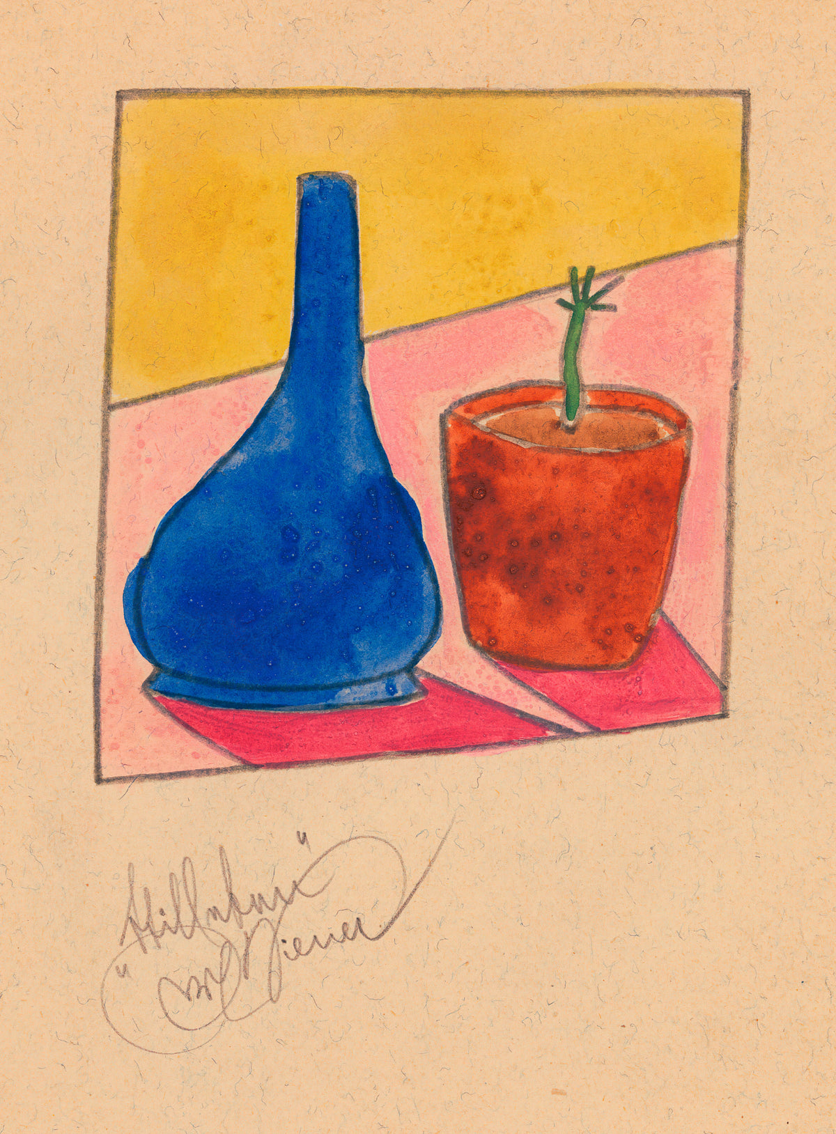 Karl Wiener — Stilleben (Still Life with a Blue Vase) | Modernist Art Print