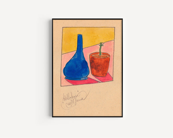 Karl Wiener — Stilleben (Still Life with a Blue Vase) | Modernist Art Print