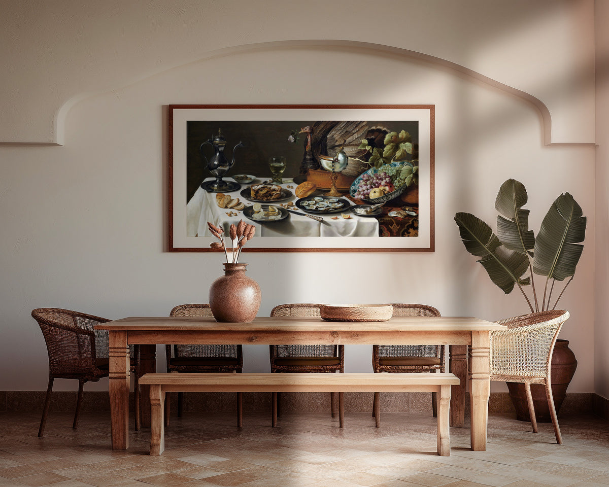 Pieter Claesz — Stilleven met kalkoenpastei (Still Life with a Turkey Pie) | Fine Art Print