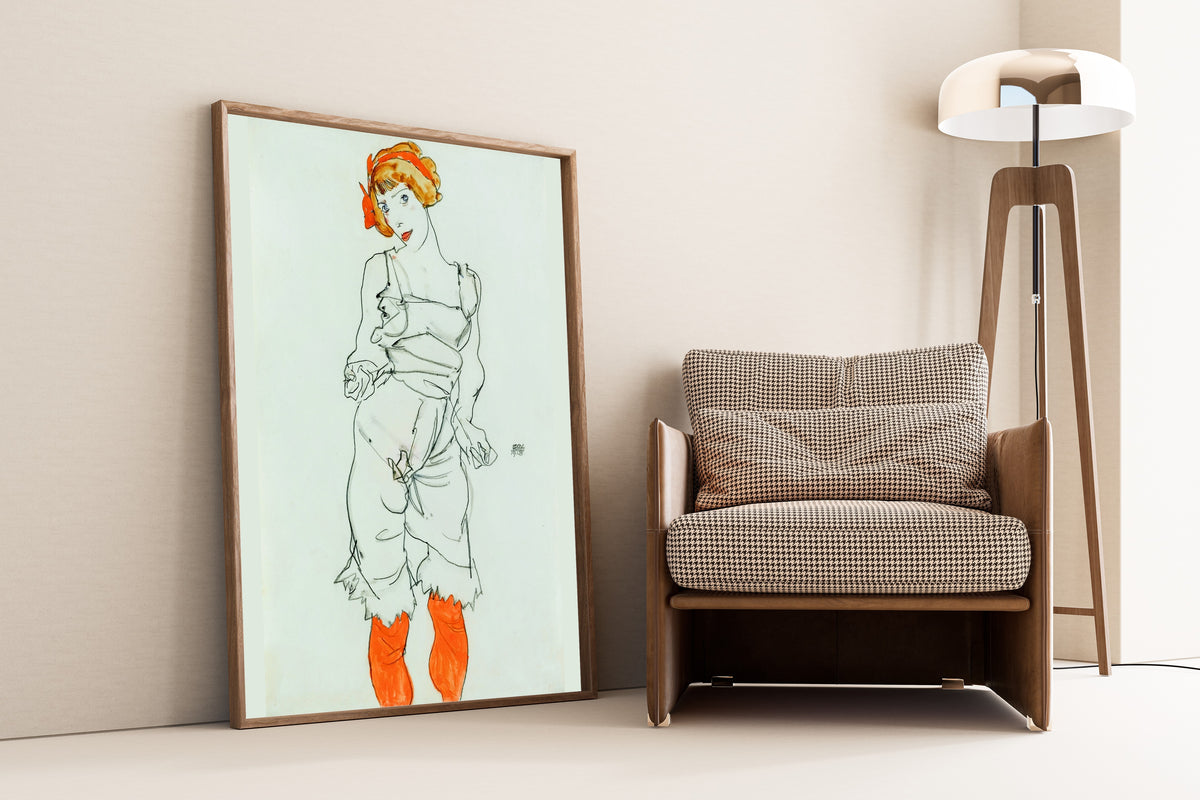 Egon Schiele — Woman in Stockings | Fine Art Print