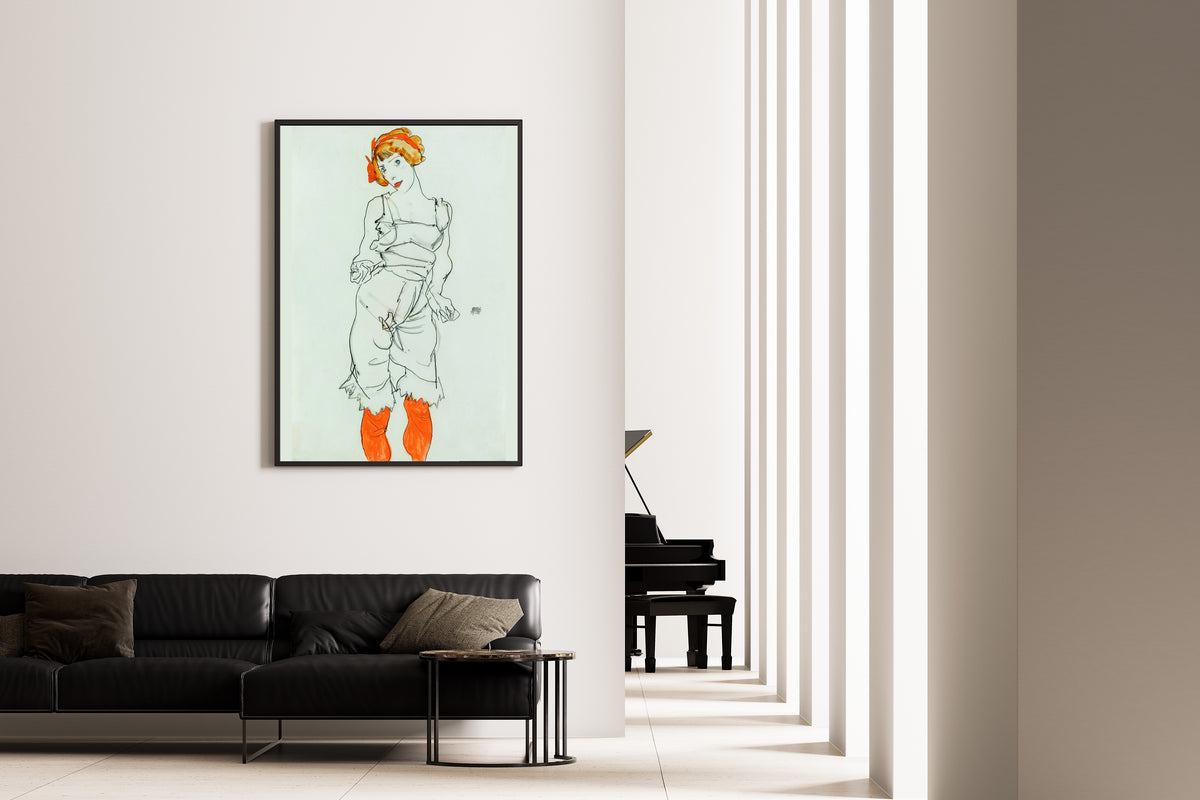 Egon Schiele — Woman in Stockings | Fine Art Print