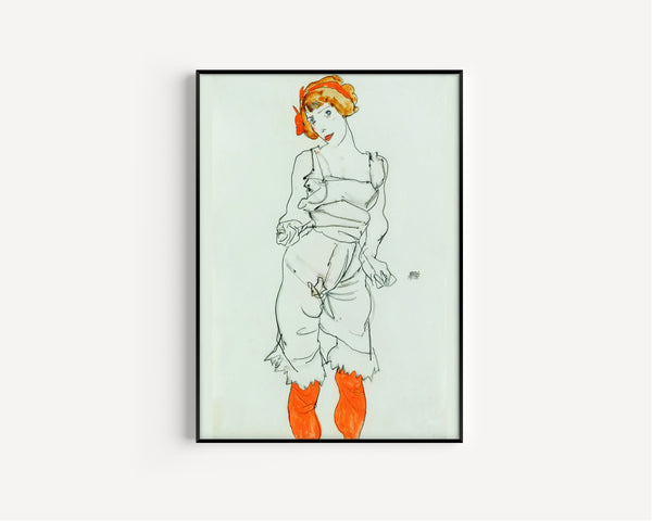 Egon Schiele — Woman in Stockings | Fine Art Print