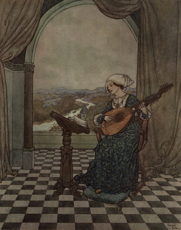 Edmund Dulac — Stories from Hans Andersen: She Played upon the Ringing Lute | Fairy Tale Illustration Print