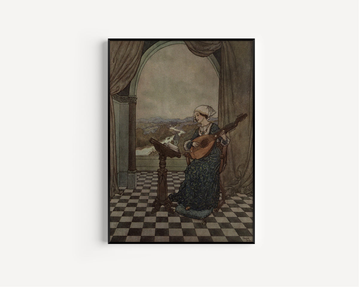 Edmund Dulac — Stories from Hans Andersen: She Played upon the Ringing Lute | Fairy Tale Illustration Print