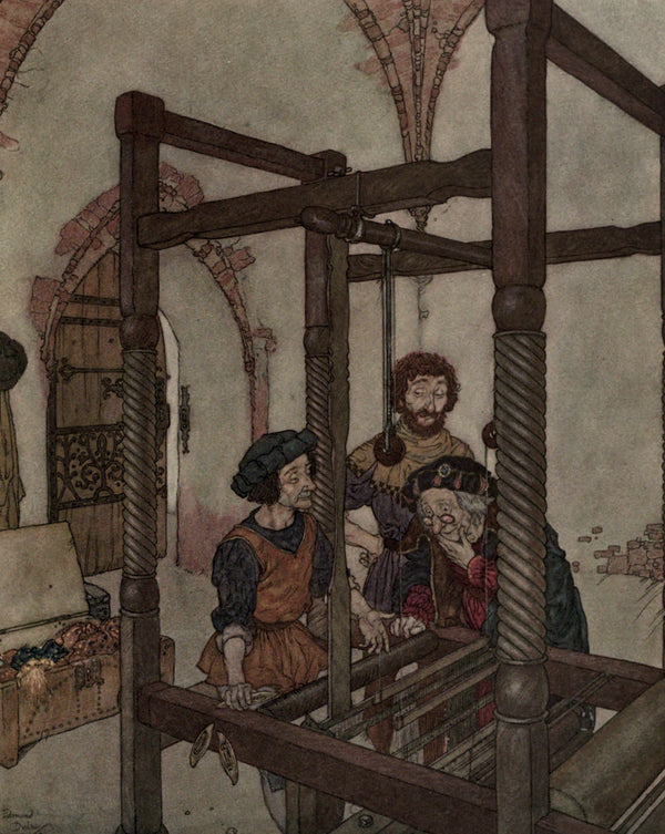 Edmund Dulac — Stories from Hans Andersen: The Poor Old Minister Stared as Hard as He Could | Fairy Tale Illustration Print