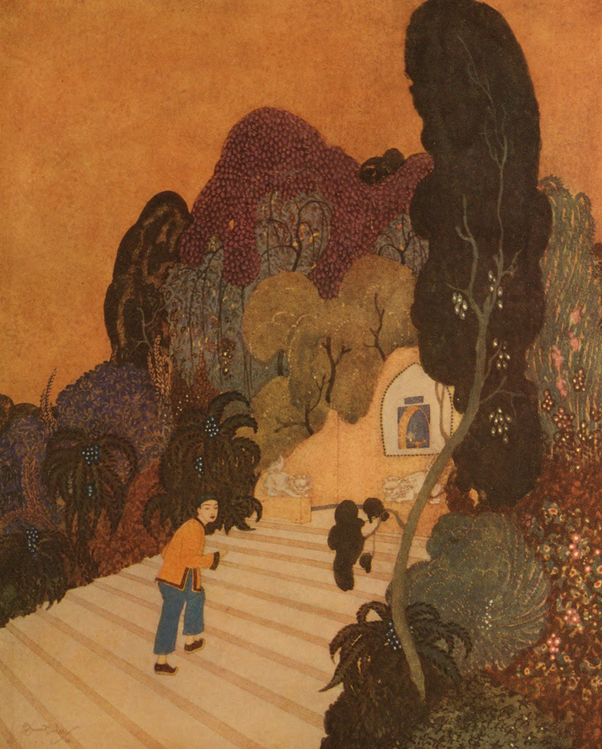 Edmund Dulac — Stories from the Arabian Nights: Aladdin in the Cave | Fairy Tale Illustration Print