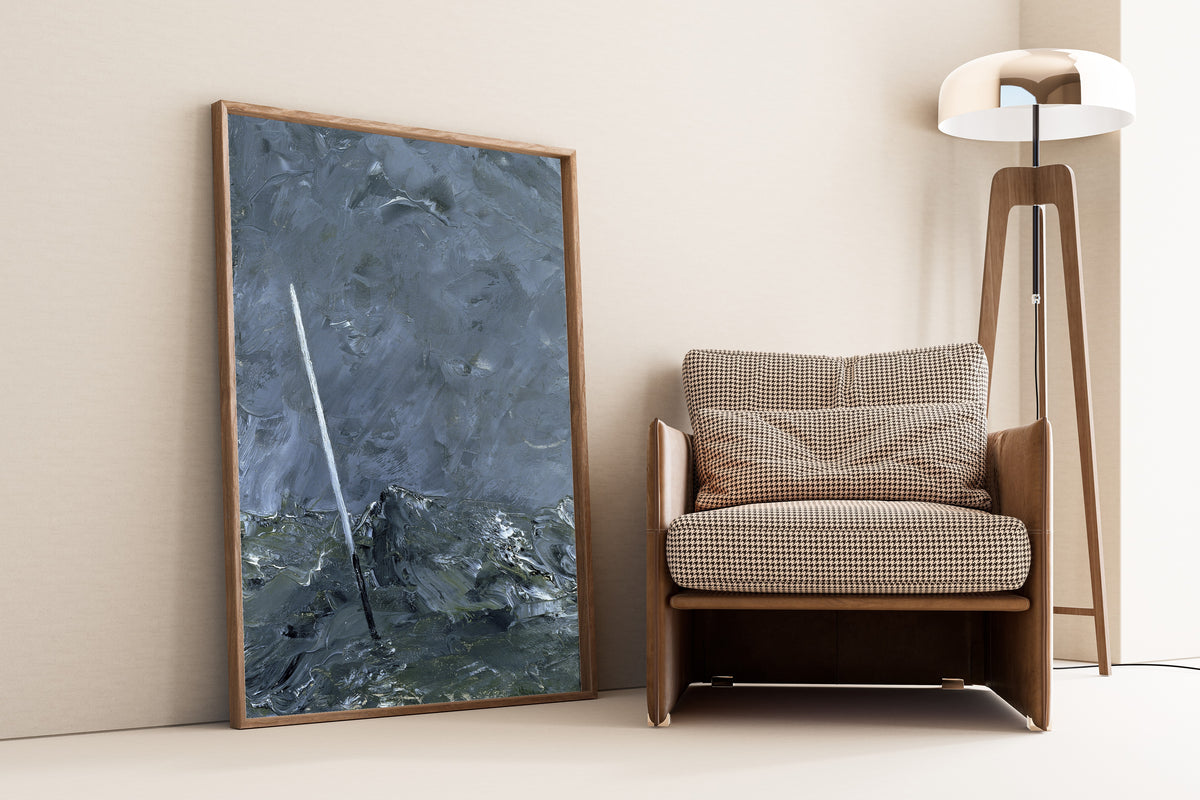August Strindberg — Stormy Sea, Buoy without Top Mark | Fine Art Print