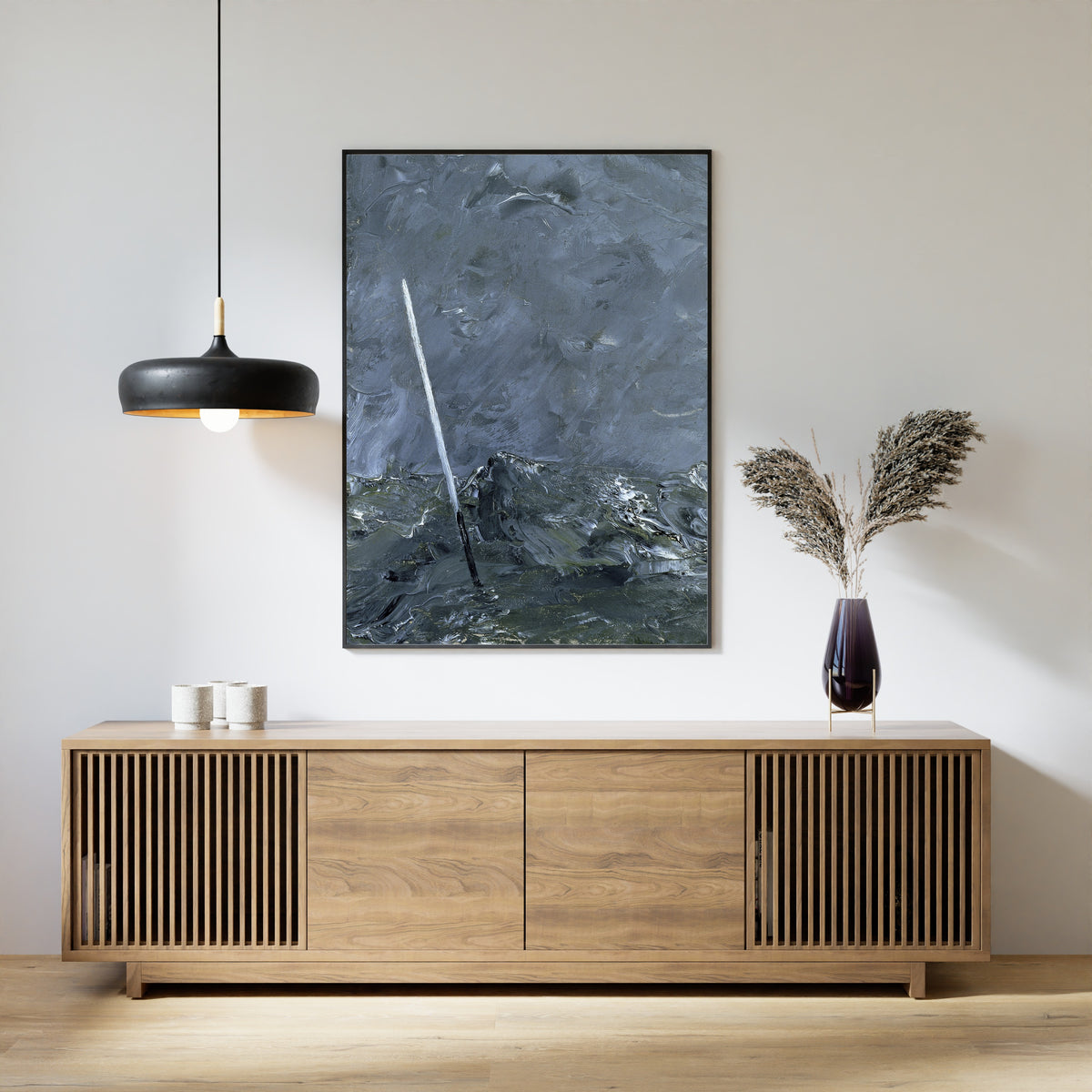 August Strindberg — Stormy Sea, Buoy without Top Mark | Fine Art Print