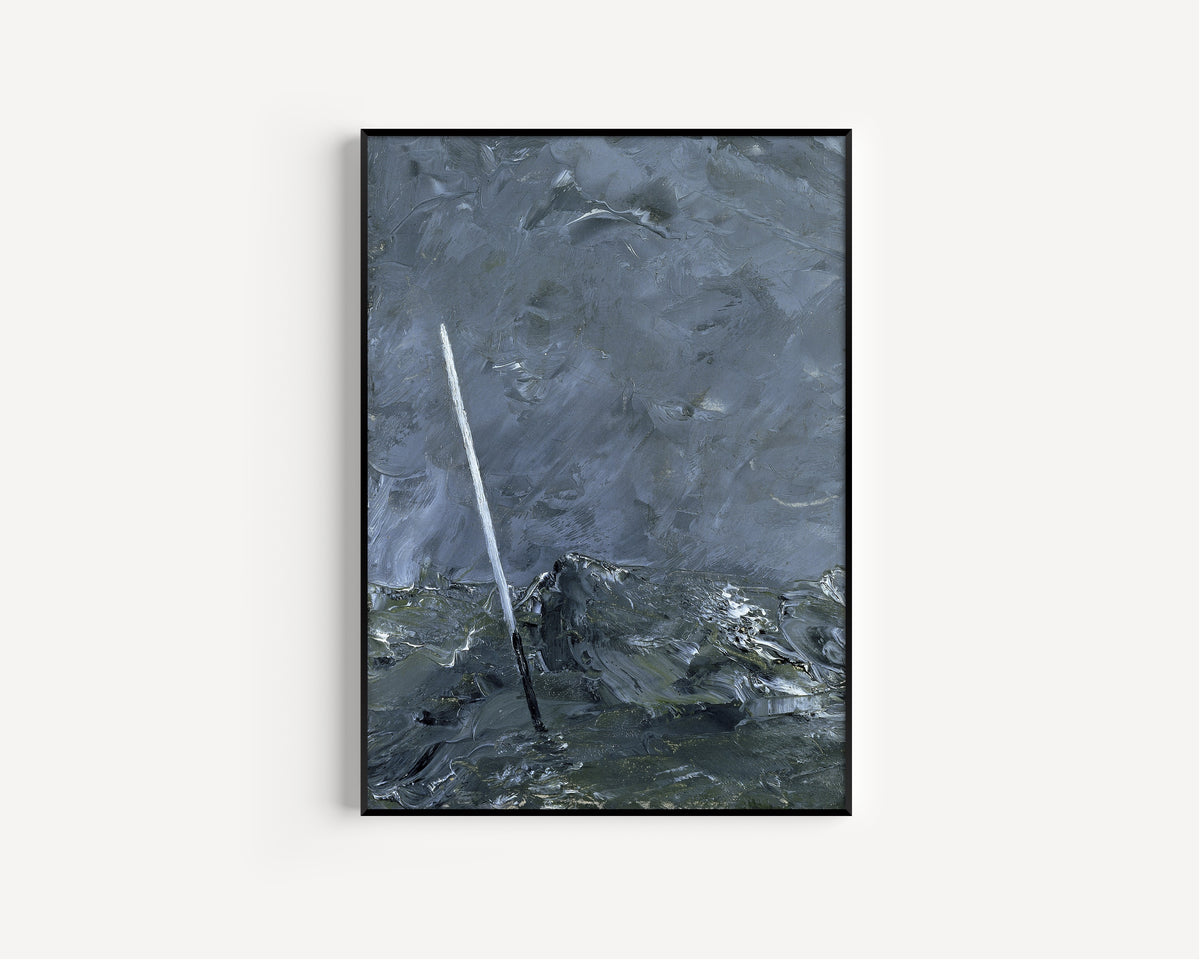August Strindberg — Stormy Sea, Buoy without Top Mark | Fine Art Print