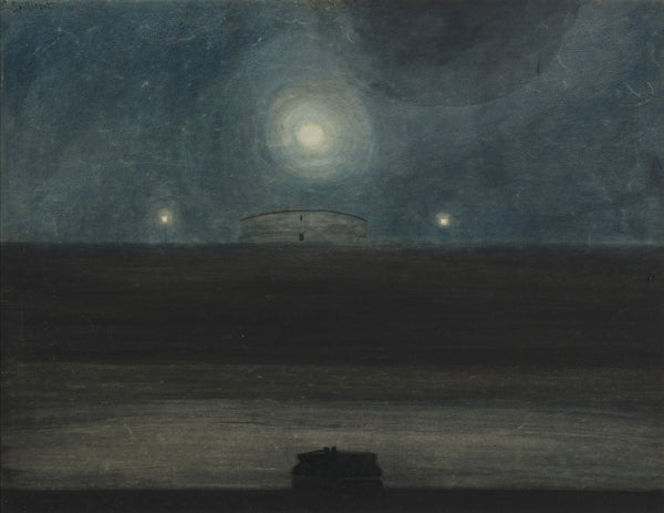 Léon Spilliaert — Strand met maan | Symbolist Seascape Print