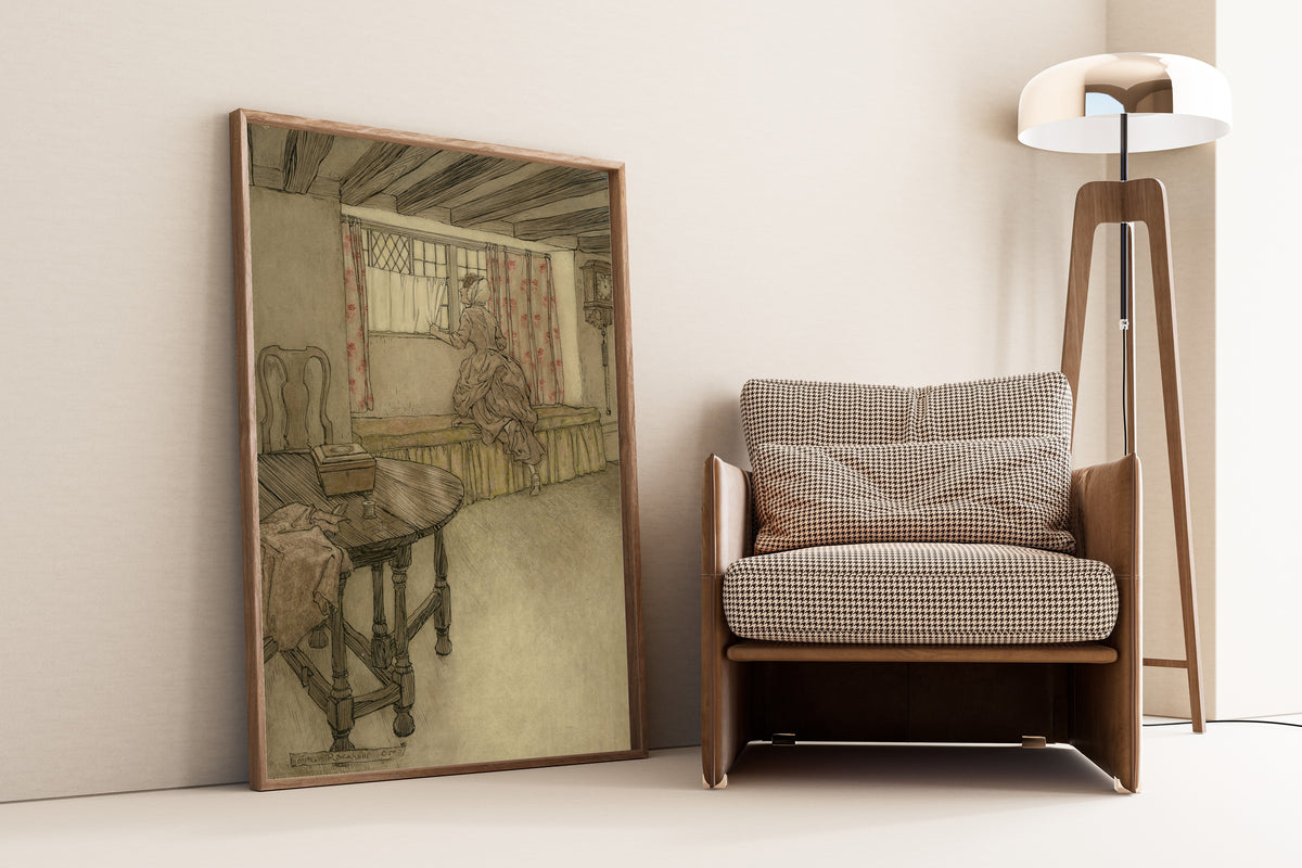 Arthur Rackham — Strange Faces at the Windows | Fairy Tale Illustration Print