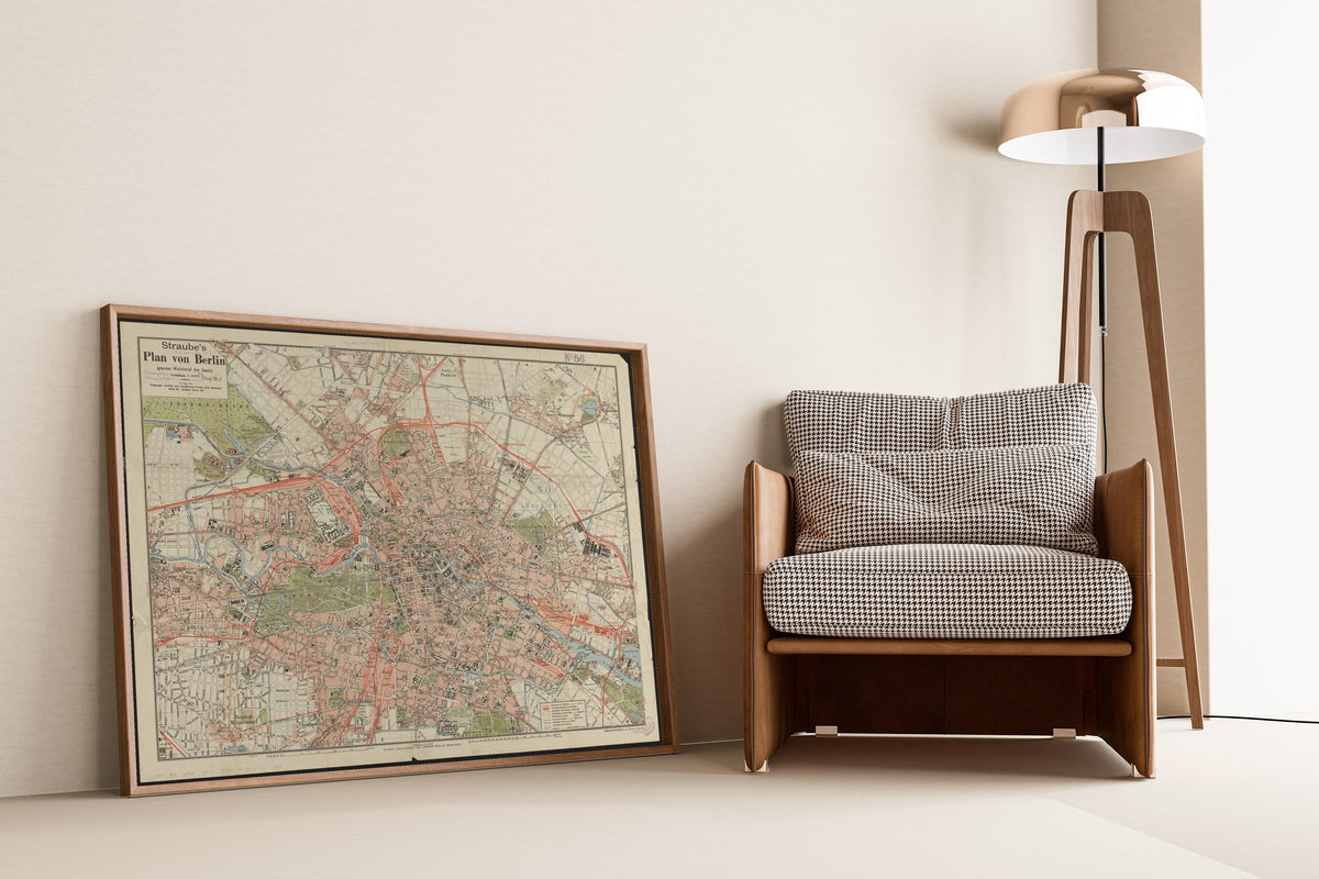 Julius Straube — Straube's Plan von Berlin | Vintage City Plan Print