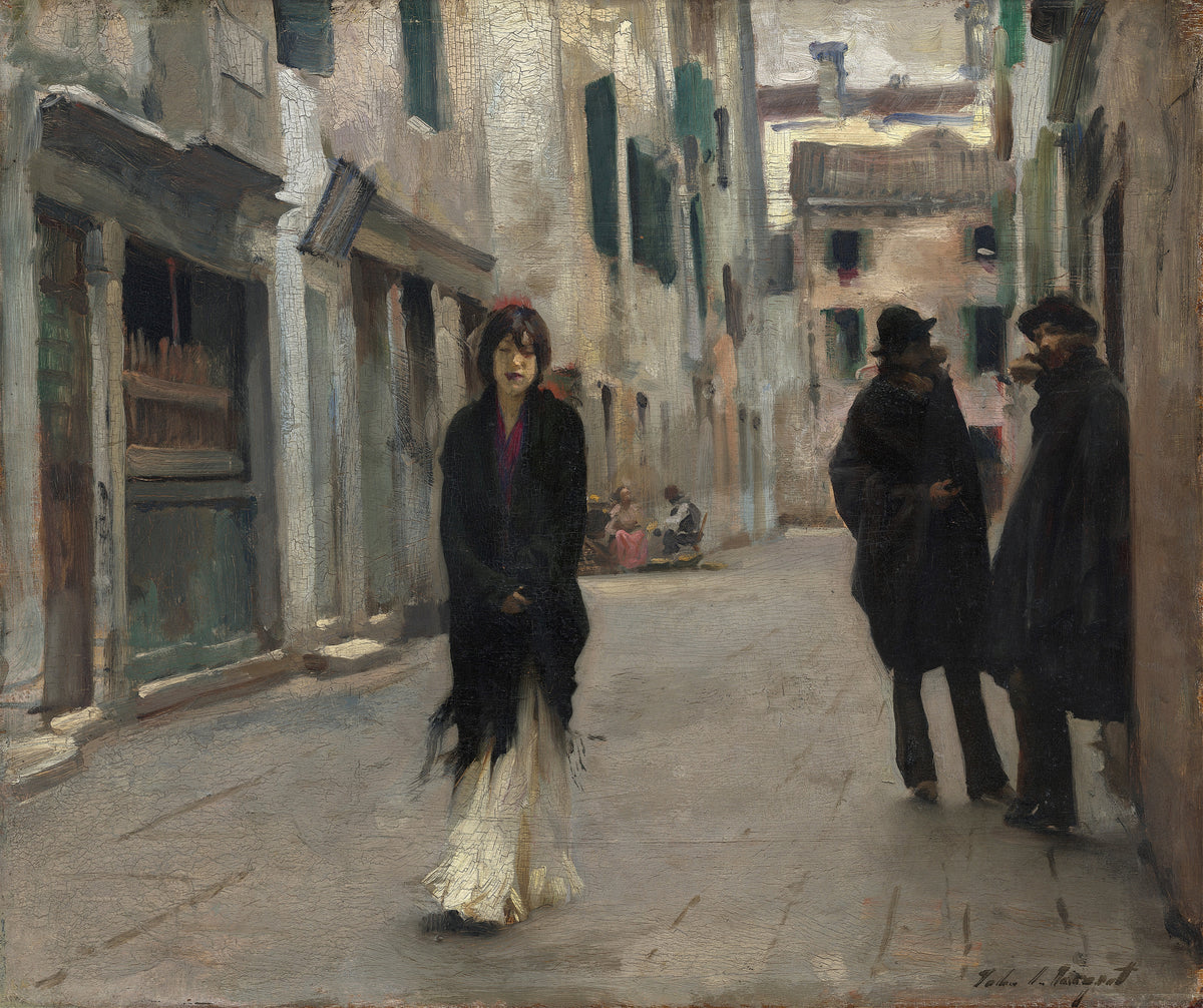 John Singer Sargent — Street in Venice (Woman in a Black Shawl) | Fine Art Print