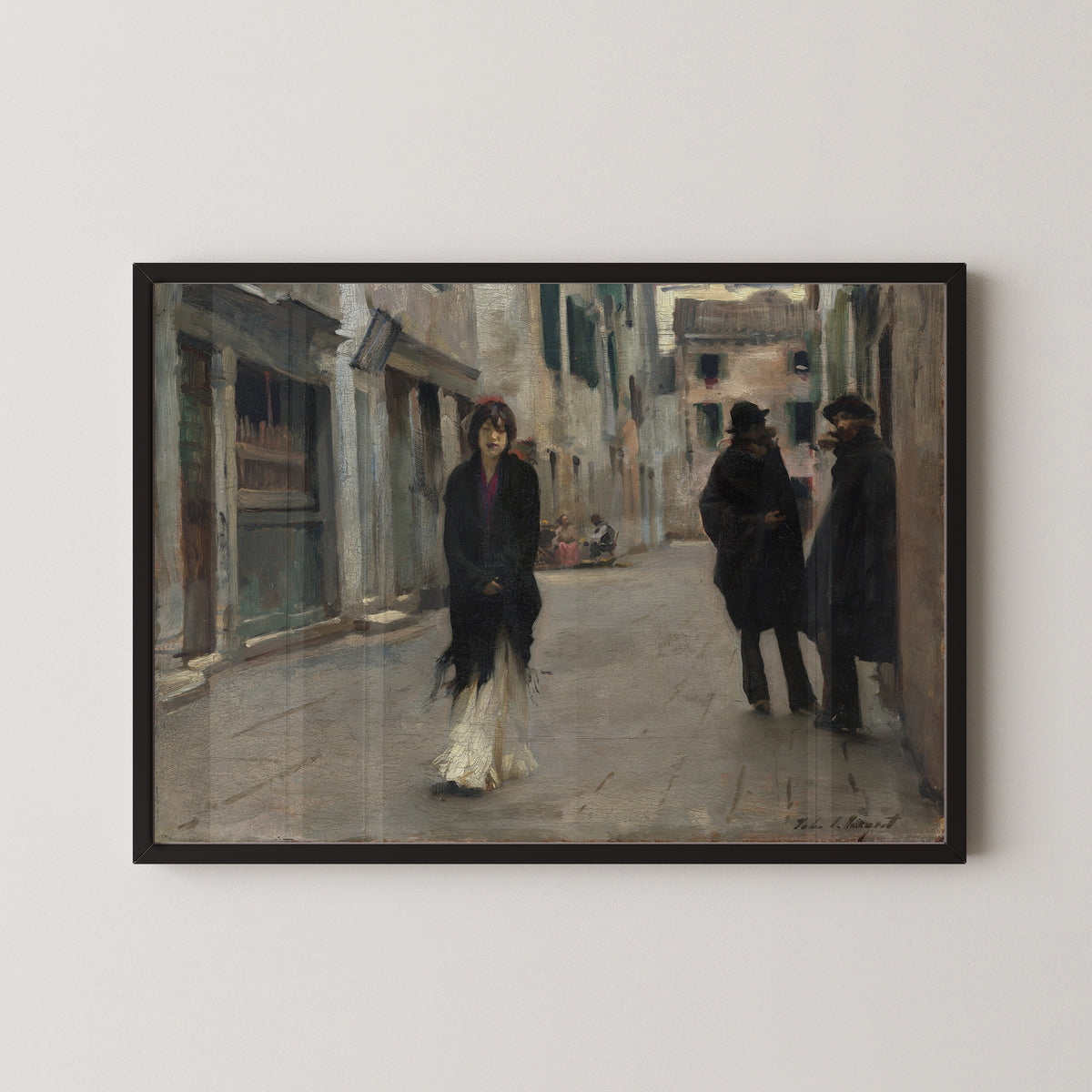 John Singer Sargent — Street in Venice (Woman in a Black Shawl) | Fine Art Print