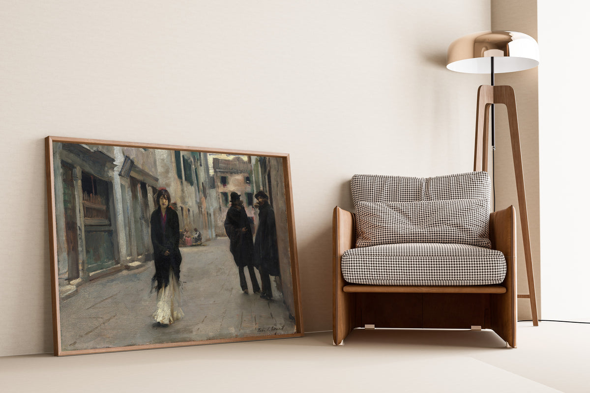 John Singer Sargent — Street in Venice (Woman in a Black Shawl) | Fine Art Print