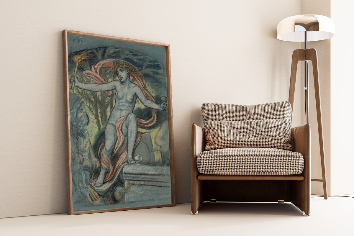 Elihu Vedder — Study for Anarchy | Symbolist Art Print