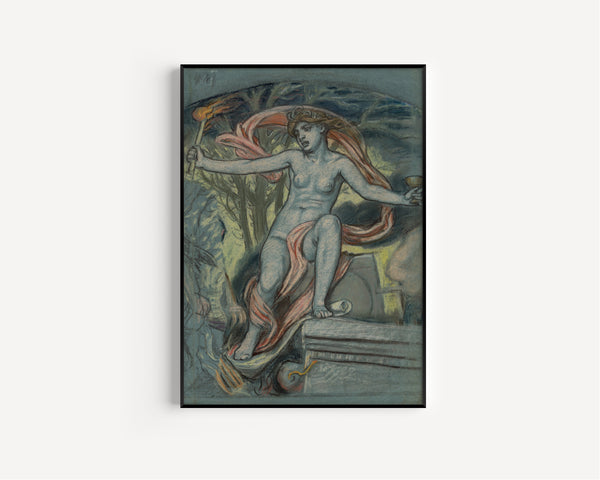 Elihu Vedder — Study for Anarchy | Symbolist Art Print