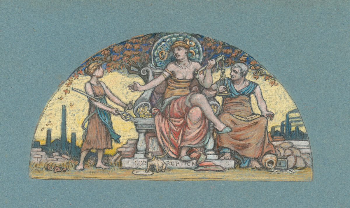 Elihu Vedder — Study for Corrupt Legislation | Symbolist Art Print