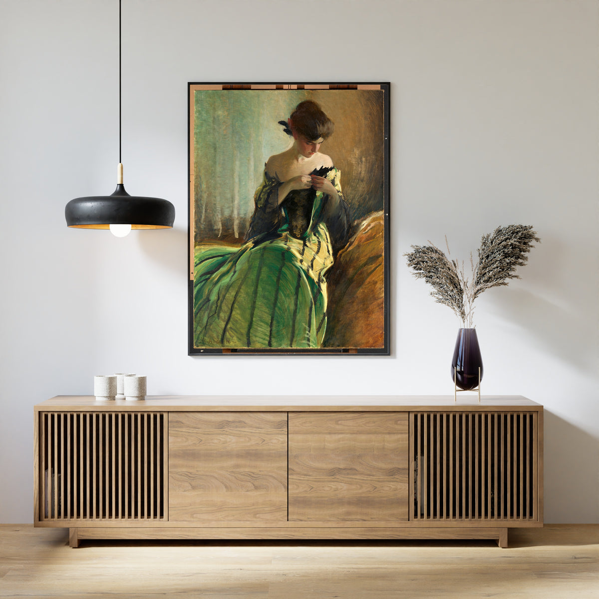 John White Alexander — Study in Green and Black | Fine Art Print